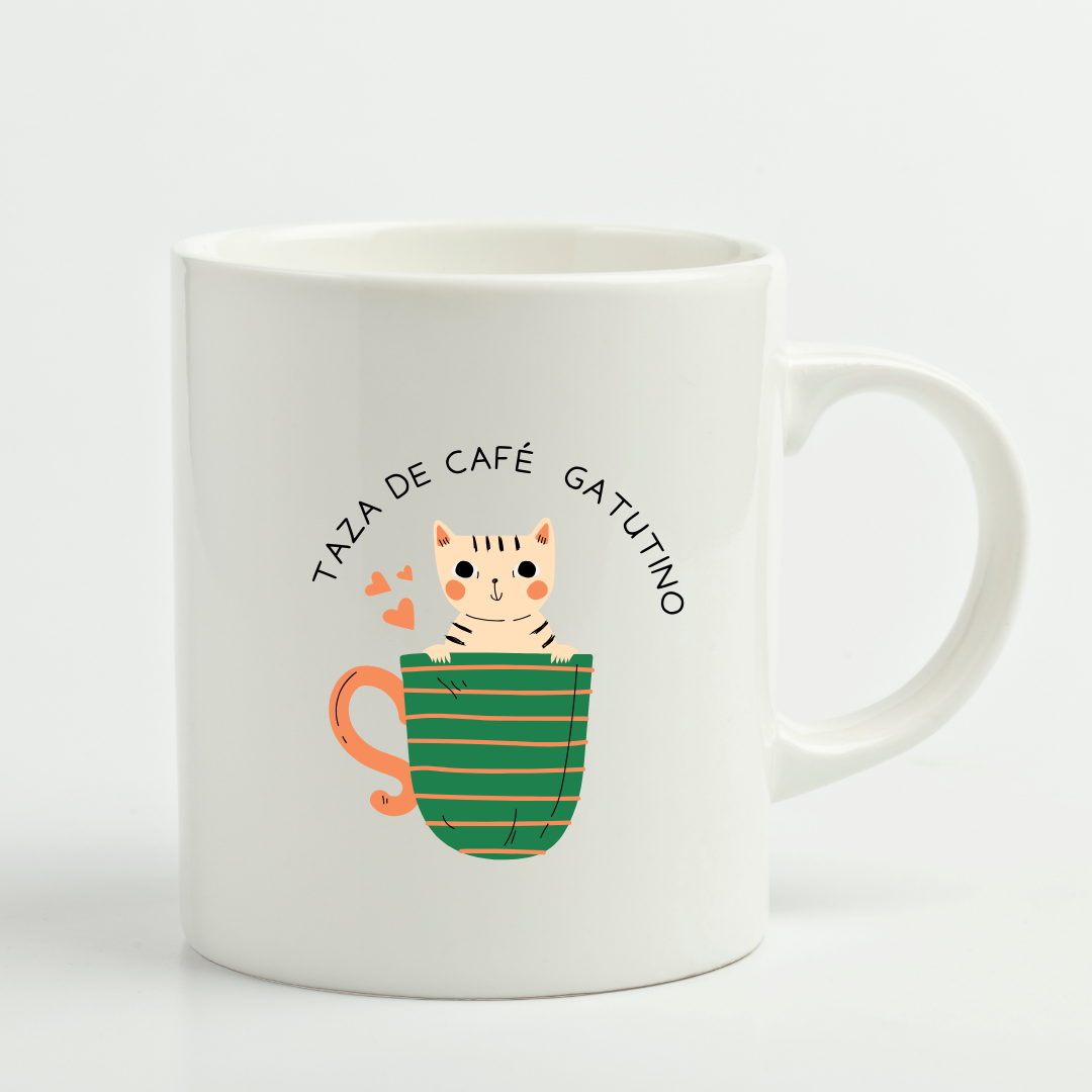 Taza 11 Oz. Café Gatutino