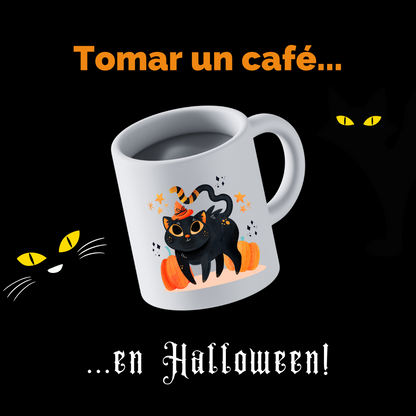 Taza 11 Oz. Cat Lover en Halloween