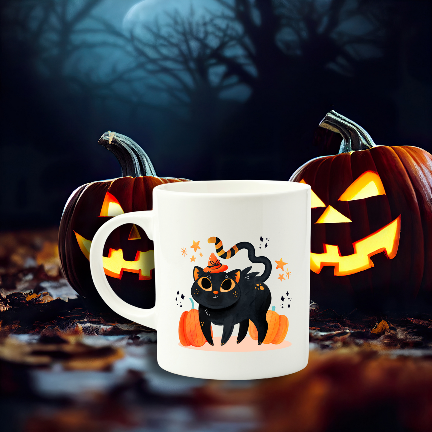 Taza 11 Oz. Cat Lover en Halloween