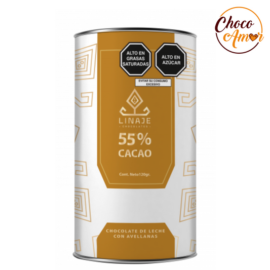 CHOCOLATE DE LECHE CON CREMA DE AVELLANA - 55% DE CACAO