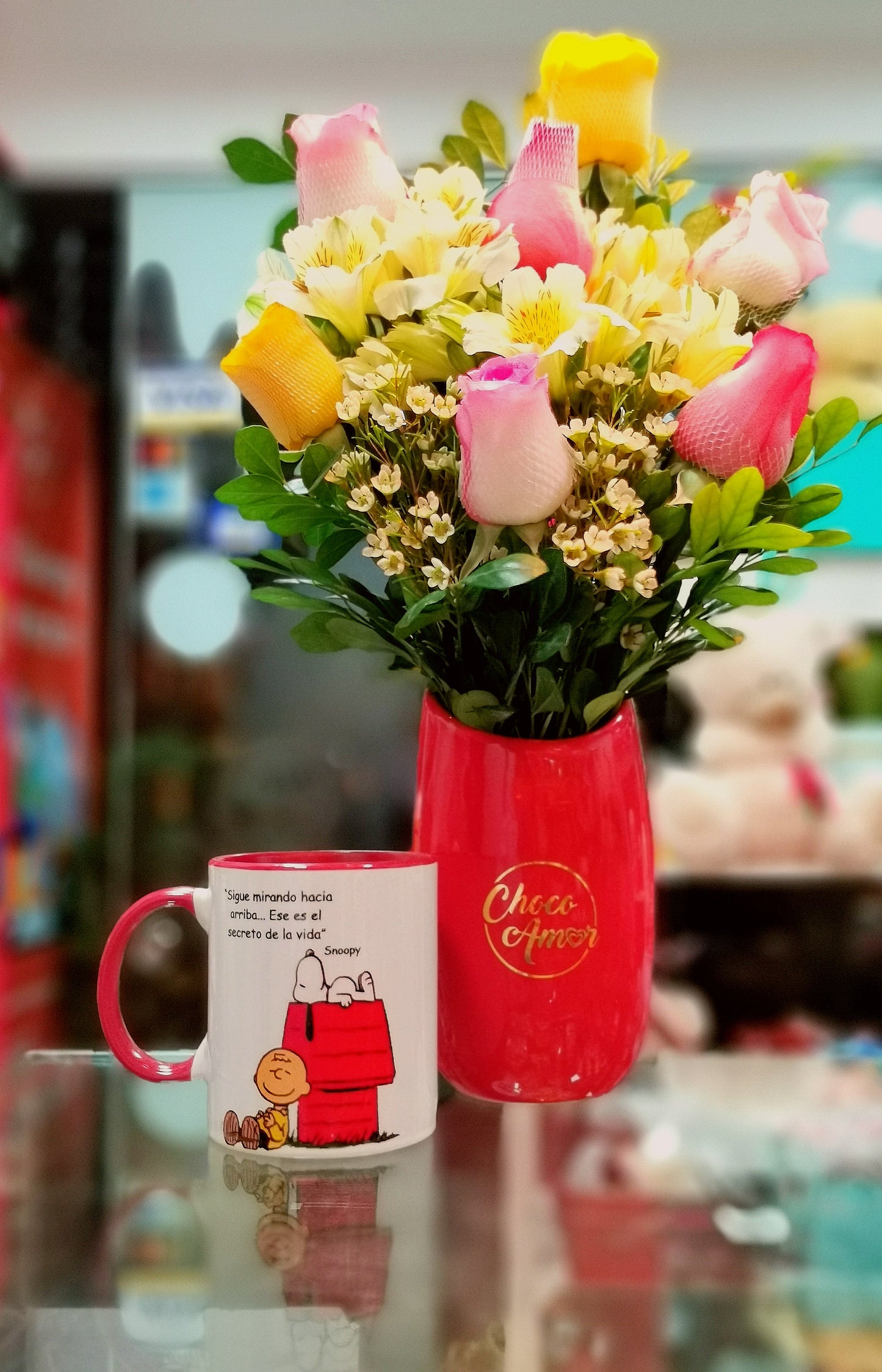 Pack de Flores con taza.